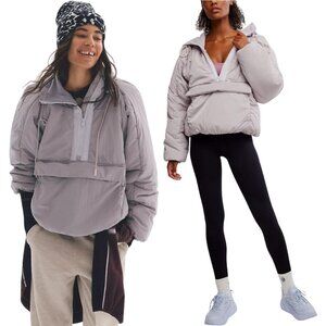 FP Movement Free People In a Pillow Packable Puffer Pullover Medium Oyster NWT